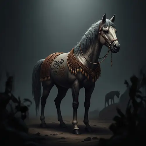 Eerie Horse-Like Creature | Spooky Horse Image