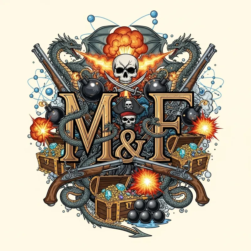 MF Logo Design: Pirates, Dragons & Science Fusion MF Logo Design: Pirates, Dragons & Science Fusion