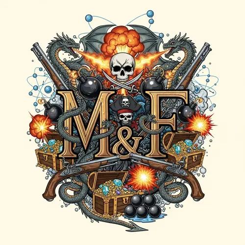 MF Logo Design: Pirates, Dragons & Science Fusion