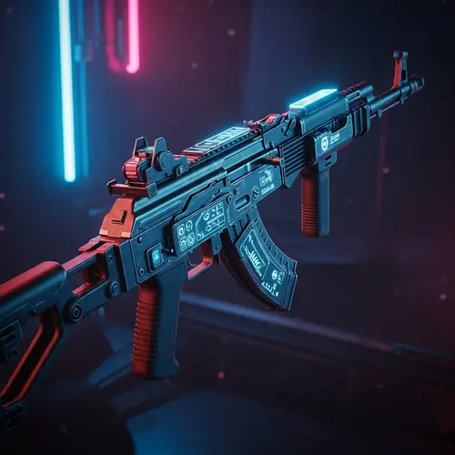 Futuristic Cyberpunk AK 47 Inspired Scene