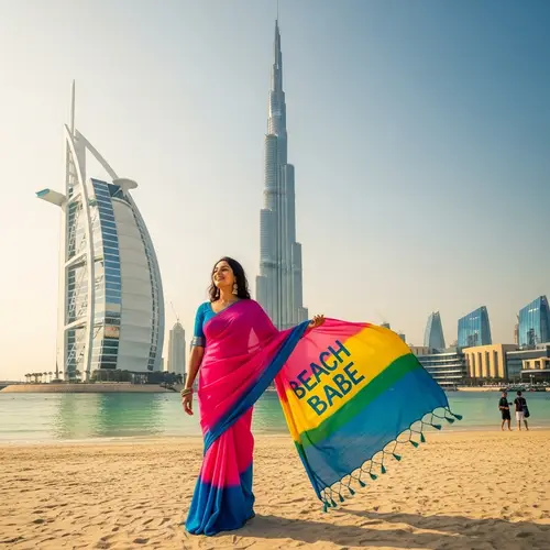 Beach Babe: Stunning Indian Woman at Dubai Beaches