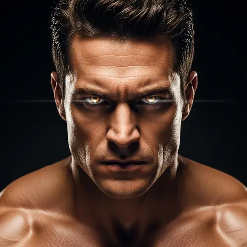 Intense Close-Up of Man's Face - Strong Emotions Display