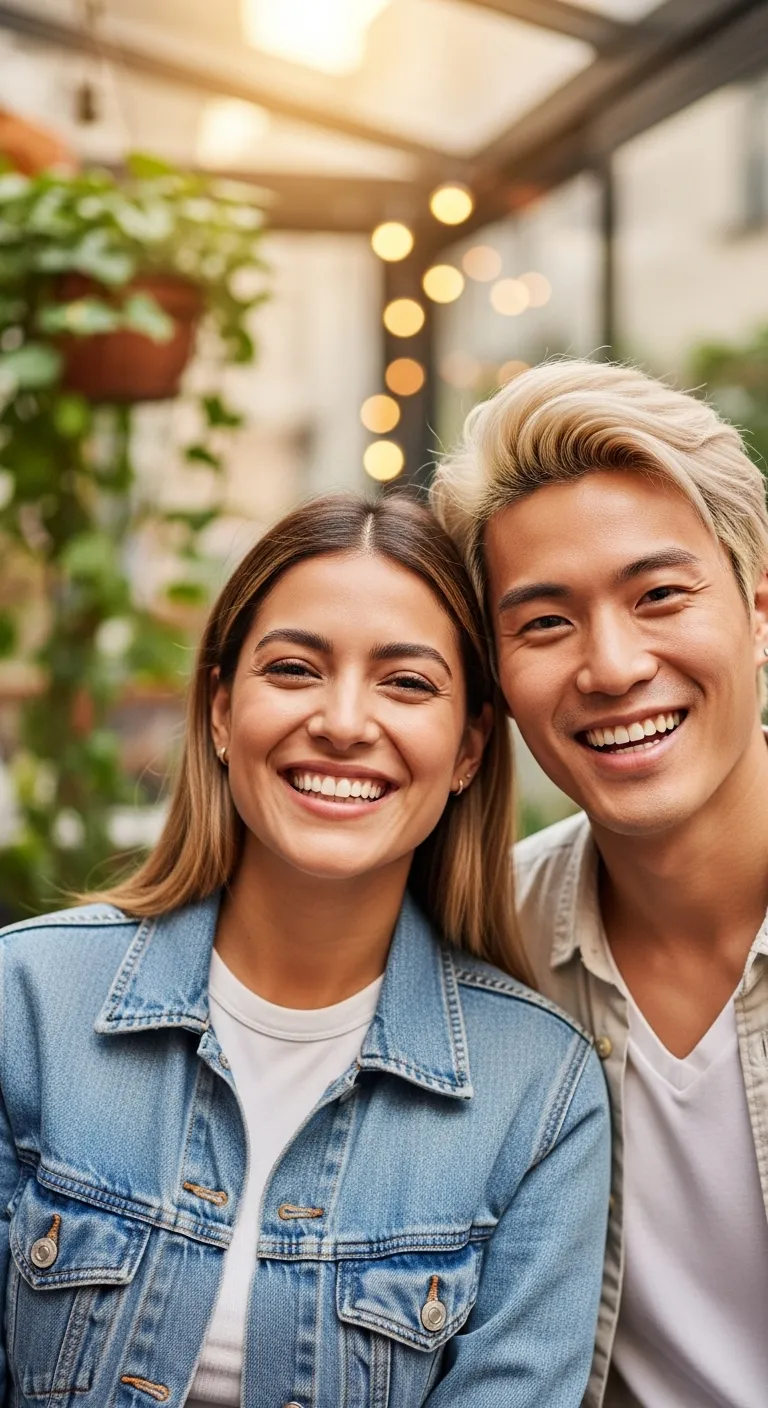 Diverse Smiles: Hispanic and Asian Friendship