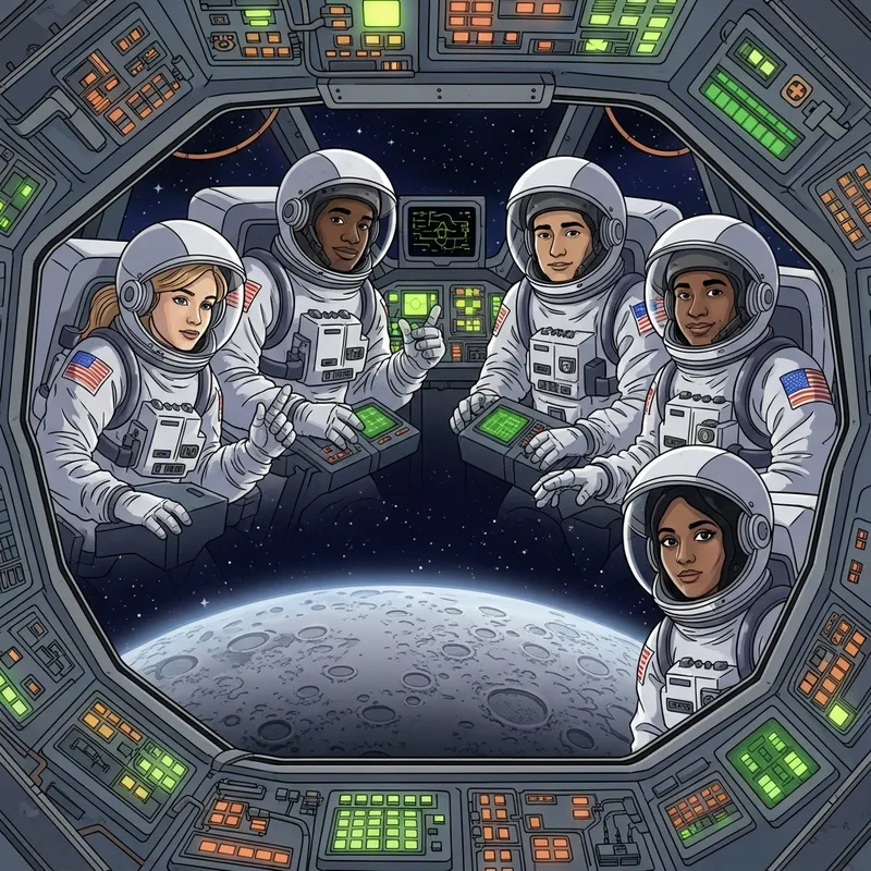 Astronauts Reaching the Moon | Space Exploration Mission