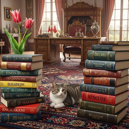 Turkish Cat History: Cultural Room with Recep Tayyip Erdoğan Cats