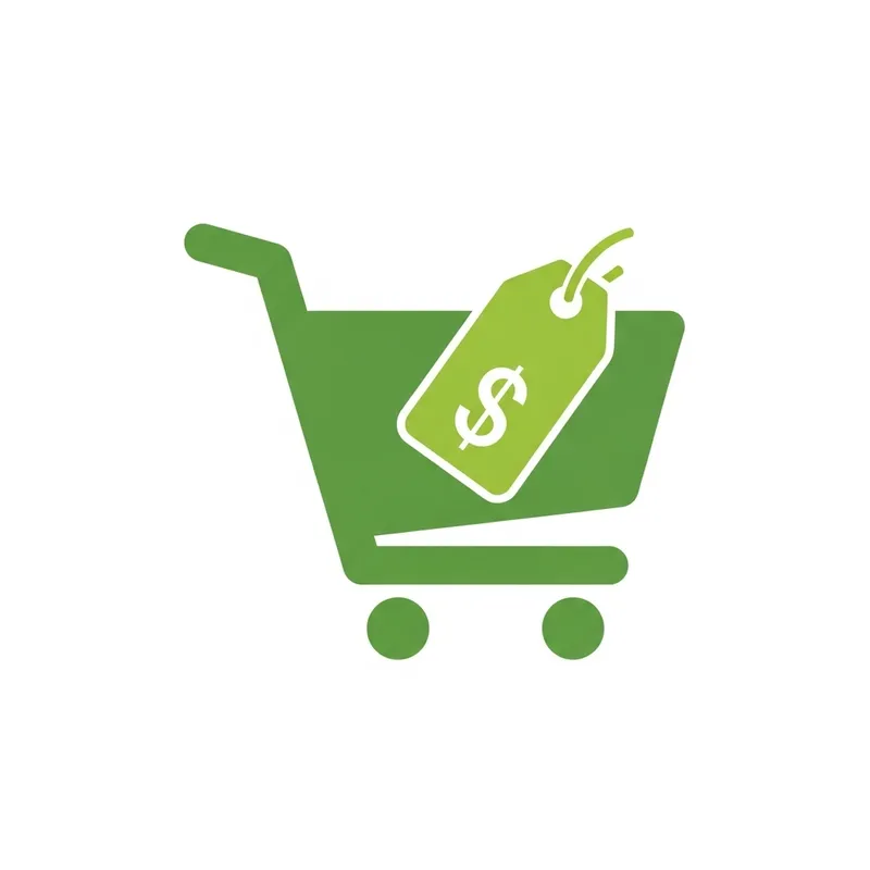 Green Shades Ecommerce Favicon: Simple & Stylish Design
