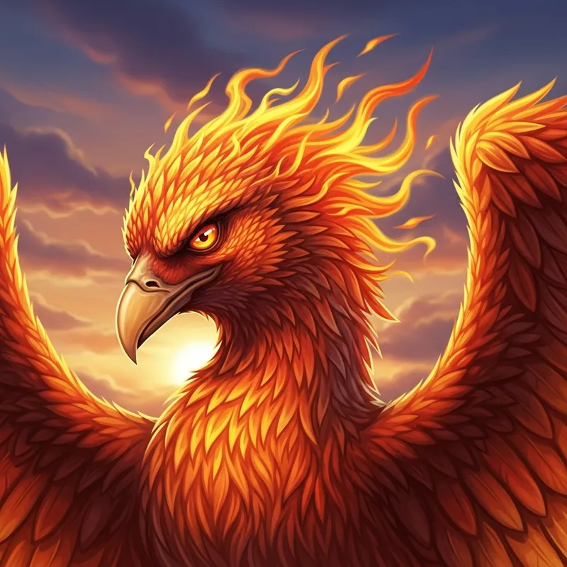 Mean Looking Phoenix | Rising Ashes Illustration