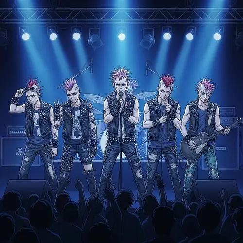 Gay Punk Musicians: Jinx Manhwa Gacha Style Performance