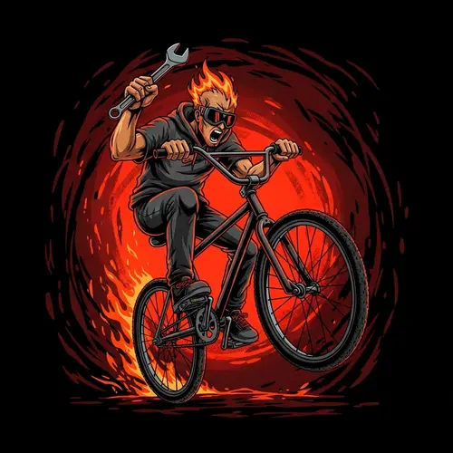 Hellish Bicycle Master: Graffiti Inspired Art