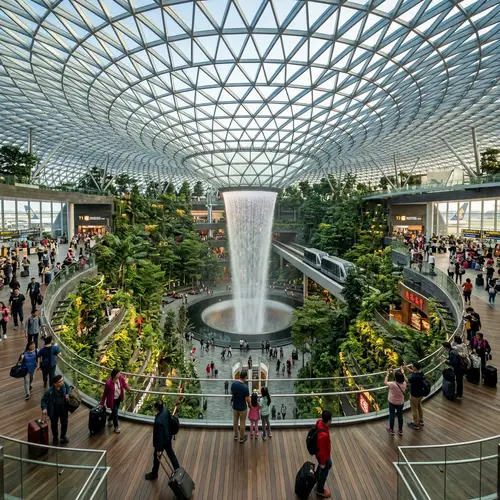 Explore Futuristic Changi Airport: Jewel Dome & Gardens