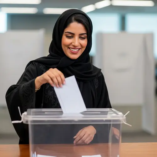 Qatari Woman Voting in Elections | Traditional Clothing