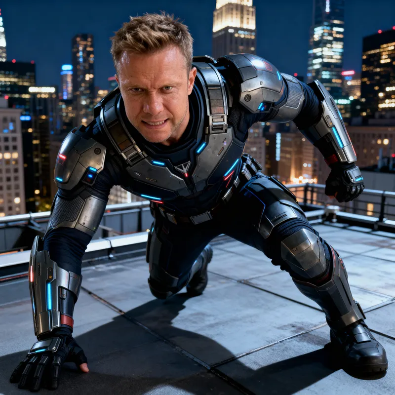 Dystopian Cyber Vigilante: Armored Tech Wear