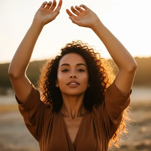 Brown-Skinned Girl Enhances Natural Beauty | Radiant Glow