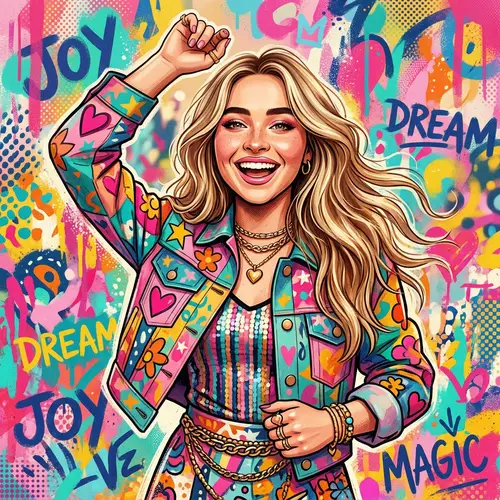 Vibrant Pop-Art Portrait of Young Model