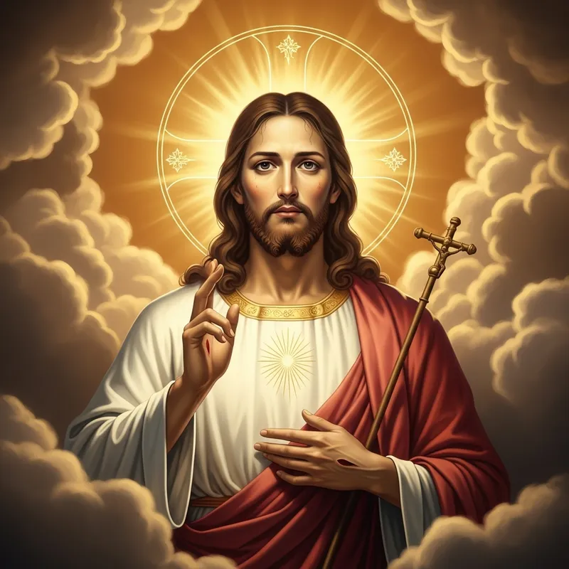 Divine Beauty: Jesus Christ in Ethereal Light