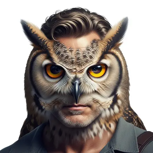 Owl Face and Goshi Kutsenko Hybrid Character