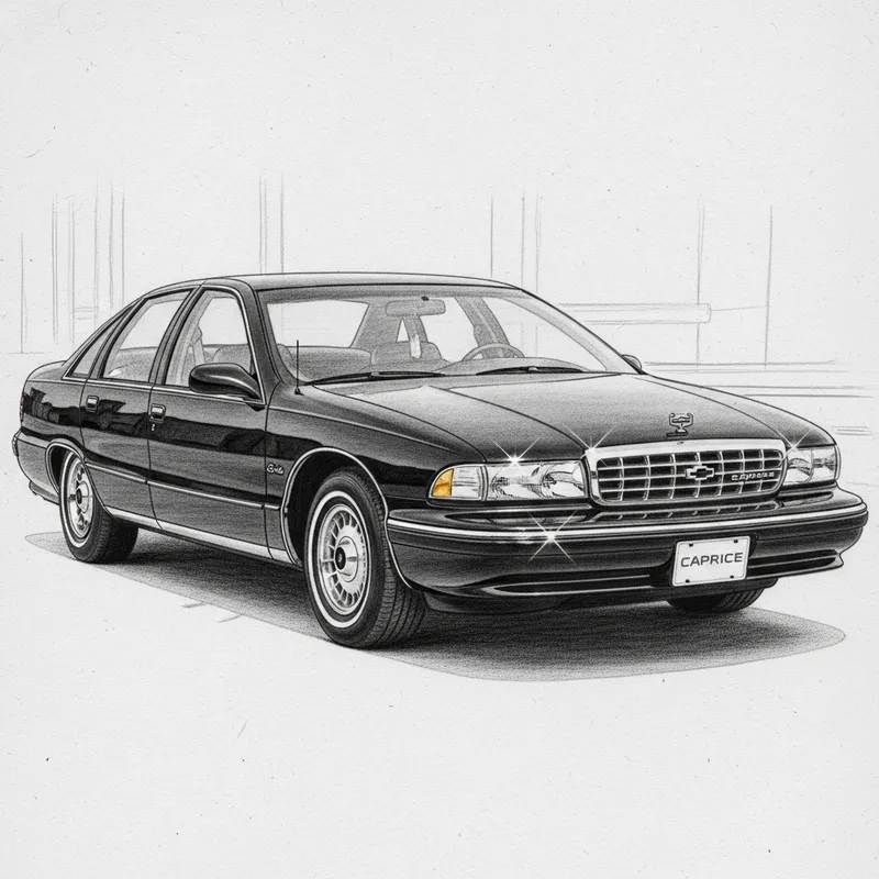 1996 Chevrolet Caprice Sketch - Classic Black & Chrome