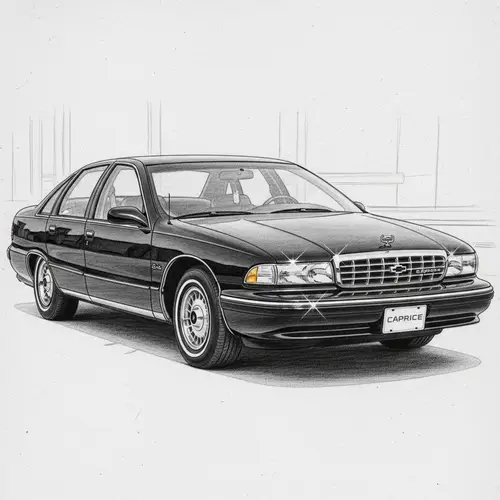 1996 Chevrolet Caprice Sketch - Classic Black & Chrome