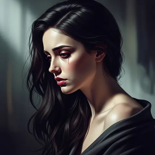 Melancholy Woman Art | Beautiful Artful Depiction