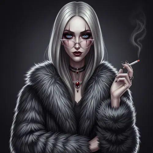 Sinister Beauty: Mysterious Young Woman