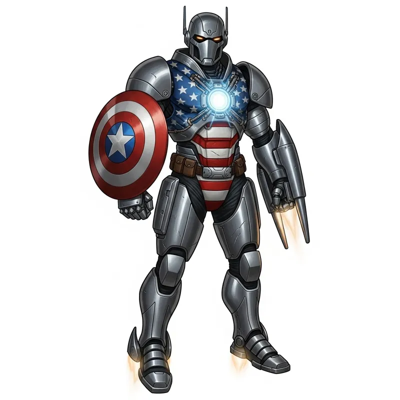 Epic Fusion: Captain America Iron Man Superhero Epic Fusion: Captain America Iron Man Superhero