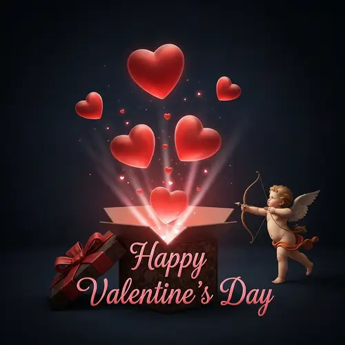 Radiant Love: Ethereal Hearts Illustration for Lovers