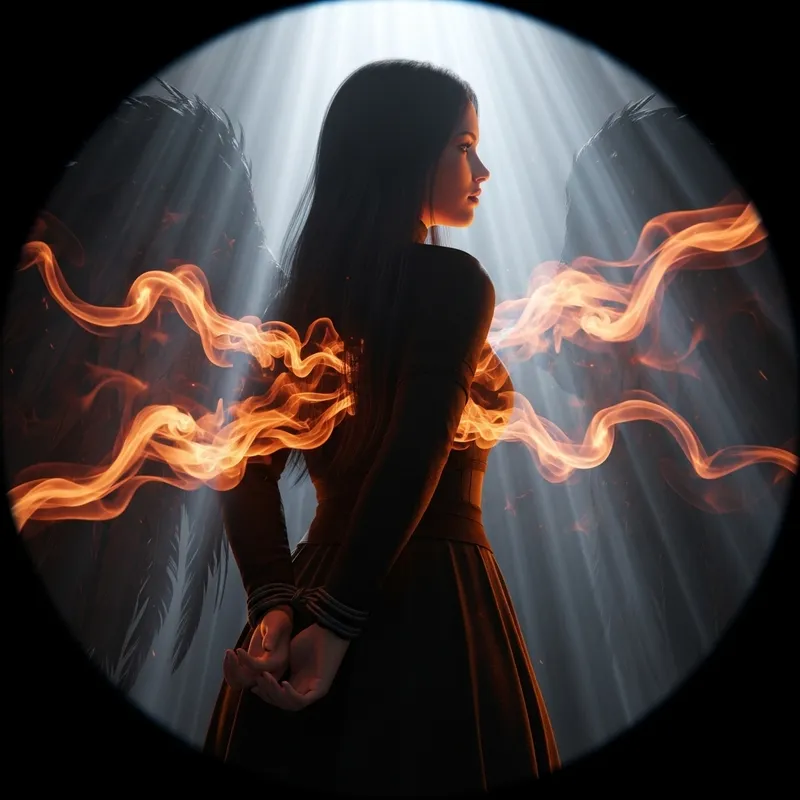 Ethereal Dark Angel Art - Hyperrealistic Fantasy Masterpiece