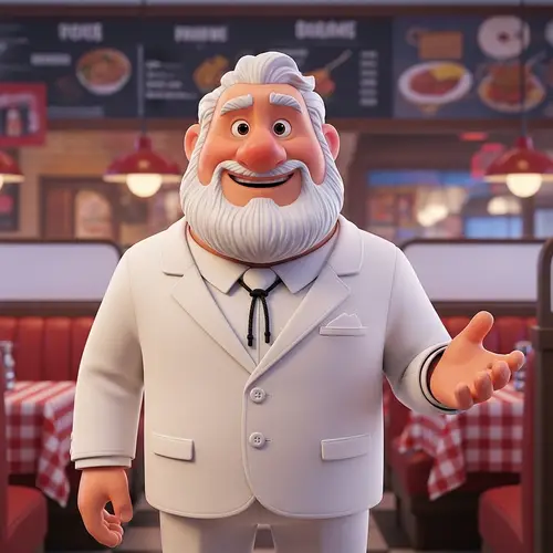 Animated Colonel Sanders in Toy Story Style | KFC Founder