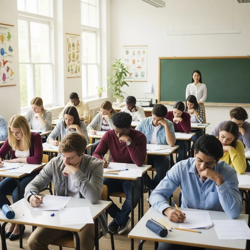 Diverse Exam Class Setting: Engaging Academic Environment