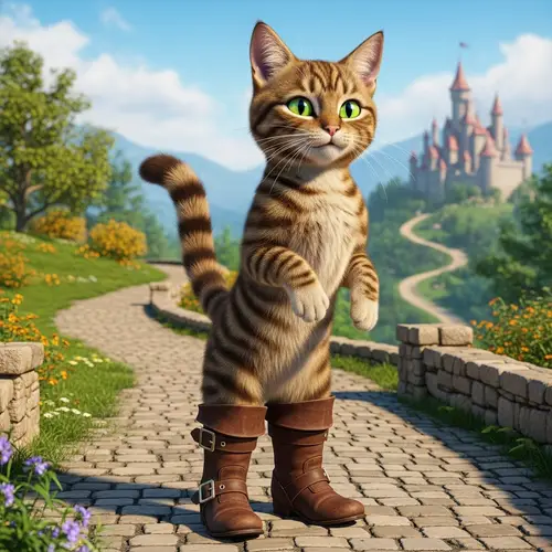 Charming Feline in Knee-High Boots | Adventure Cat Story