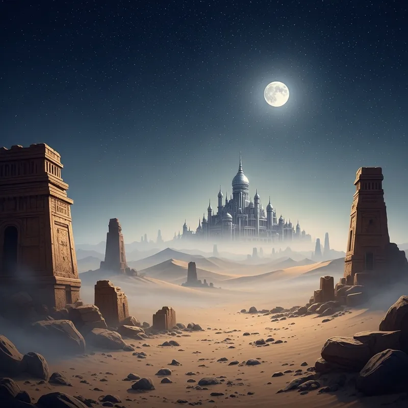 Desert Night Sky & Palace Silver Millennium - Mystical.