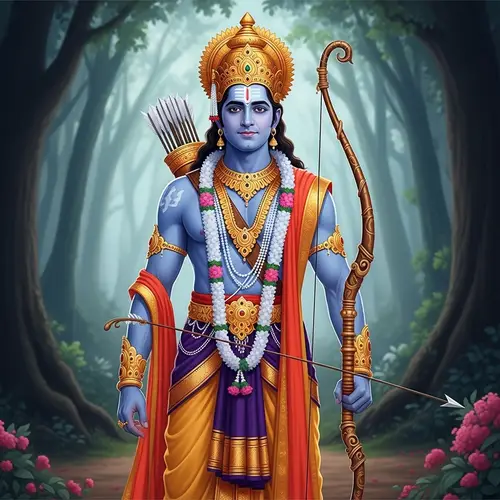 Divine Archer of Indian Legend | Royal Attire & Bow