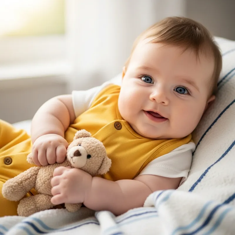 Cute Chubby Baby in Yellow Jumpsuit | Adorable Baby Photos