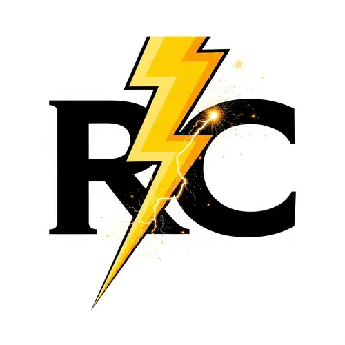 Dynamic RC Logo Design with Thunderbolts | Branding Service