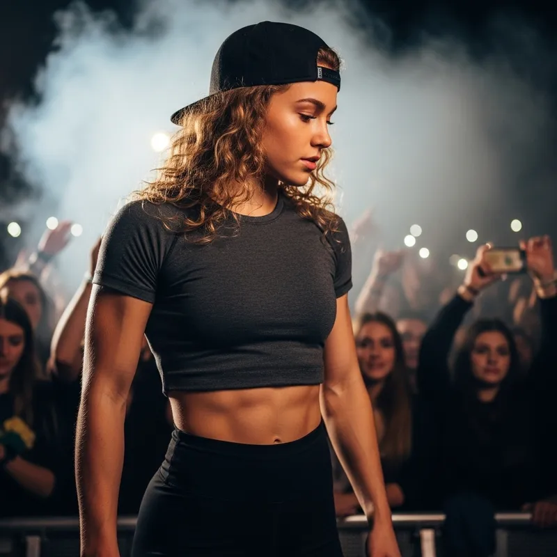 Stunning 17-Year-Old at Evening Concert Stunning 17-Year-Old at Evening Concert