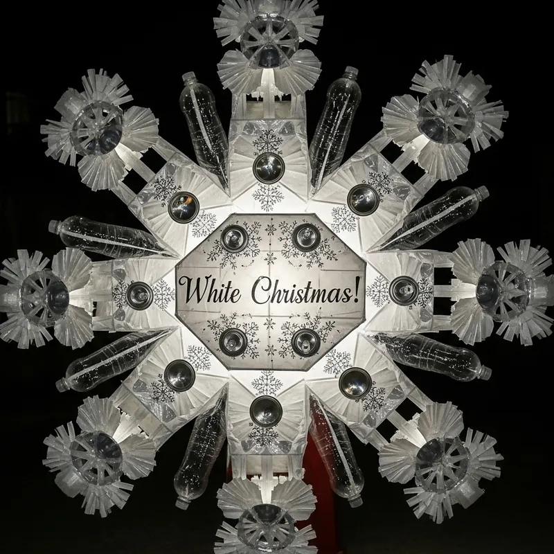 DIY Recycled White Christmas Parol - Sustainable Festive Ornament