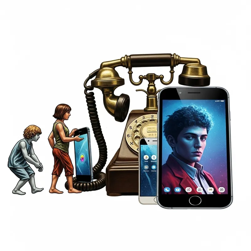 Evolution of Communication: Vintage Phones to Modern Smartphones Evolution of Communication: Vintage Phones to Modern Smartphones