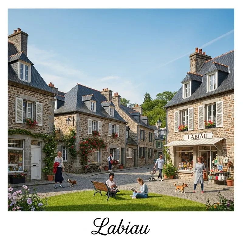 Picturesque Labiau Village with Stone Houses & Cobblestone Streets