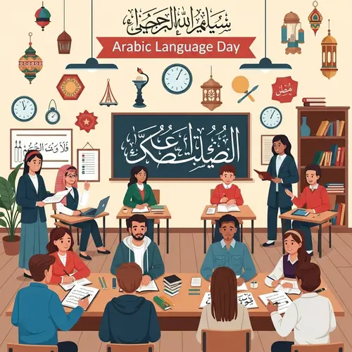 Arabic Language Day Celebration in Diverse School Setting