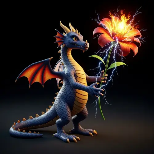 Mythical Dragon Rubber Man with Fire Thunder Blossom