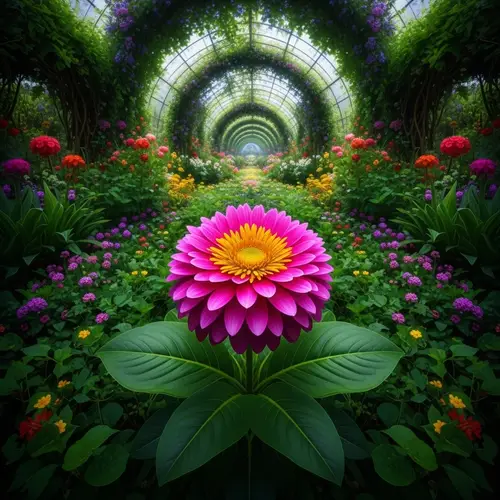 Vibrant Flower Blossom in Verdant Garden | Nature's Beauty