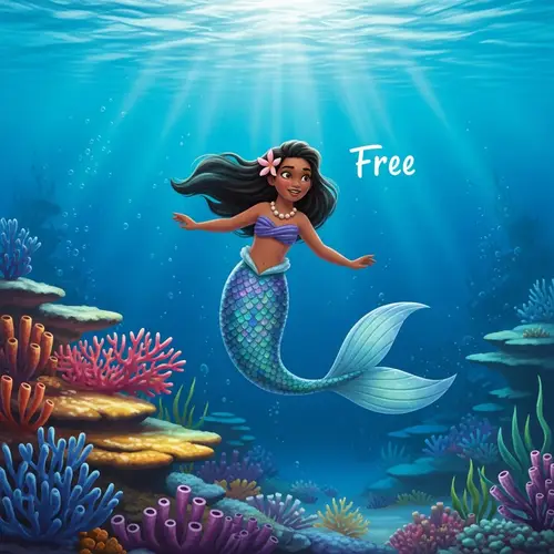 Saiya the Polynesian Mermaid in Coral Reef Dream