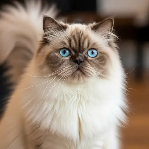 Long-Haired Himalayan Persian Cat with Celestial Blue Eyes