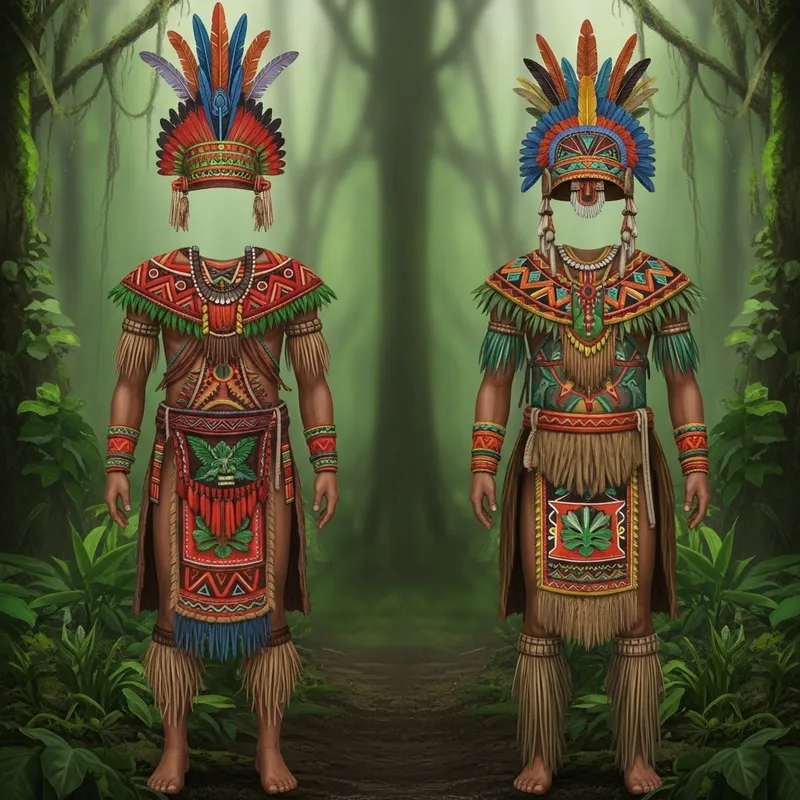 Lost Ancient Jungle Civilization Clothing: Mystical Attire Lost Ancient Jungle Civilization Clothing: Mystical Attire