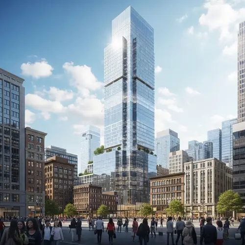 Modern Skyscraper in Urban Landscape