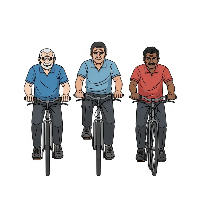 The Epic Bike Trio: Intimidating Elderly Men on Bicycles The Epic Bike Trio: Intimidating Elderly Men on Bicycles