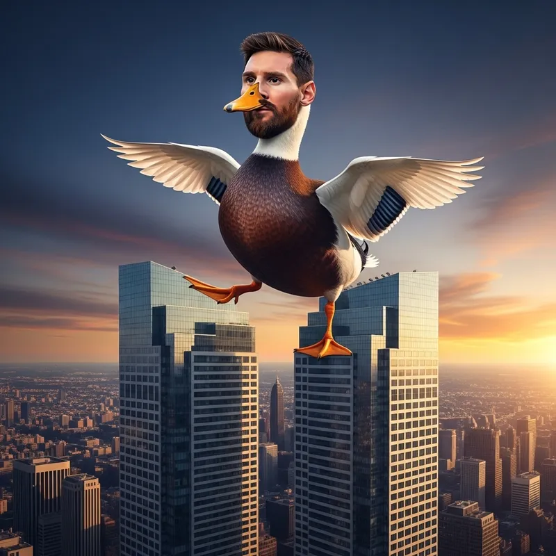 Cristiano Ronaldo Duck on the Twin Towers