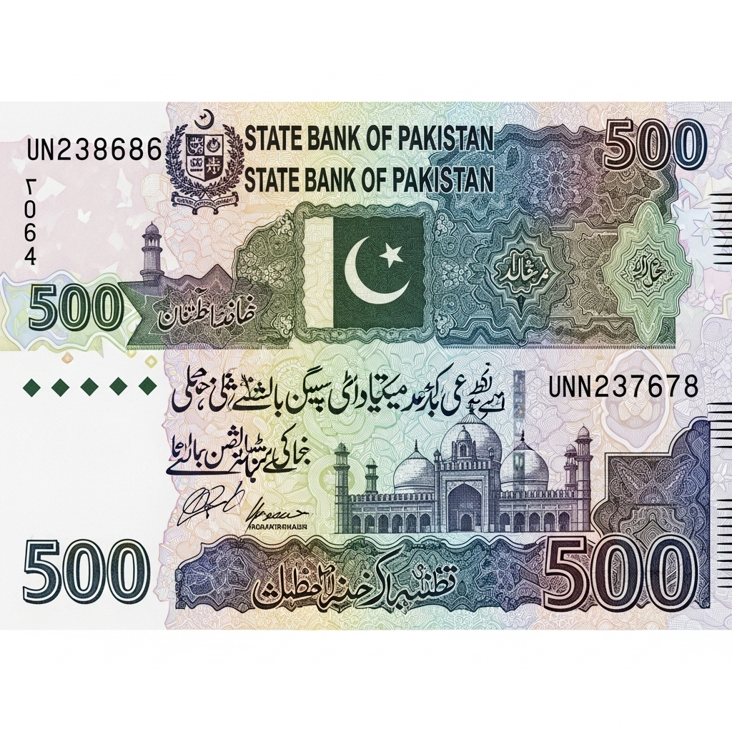 500 Rupees Pakistan - Currency Design and Details | AI Art Generator |  Easy-Peasy.AI