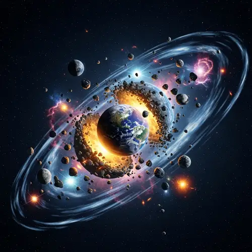 Earth and Other Planets Smash to Make the Moon