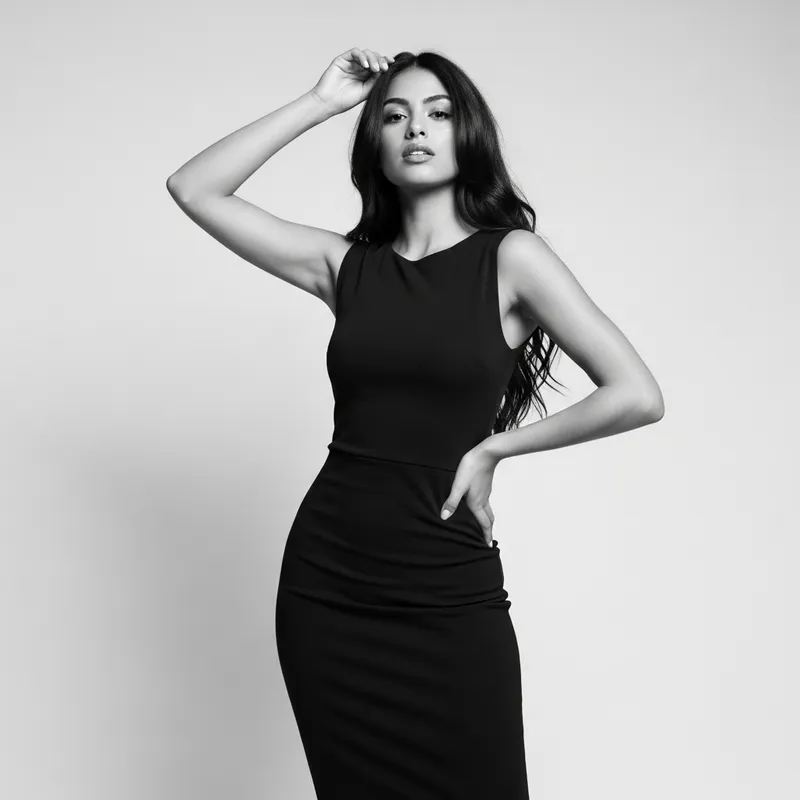 Elegant Form-Fitting Monochromatic Dress | Minimalist Fashion Photography
